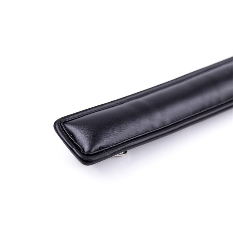 Collier avec laisse en metal et Intérieur Rembourré noir