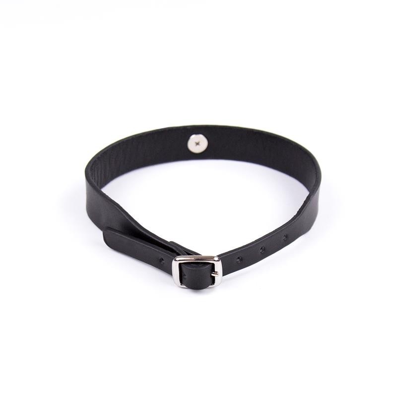 Collier avec clochette reglable 43 cm Noir