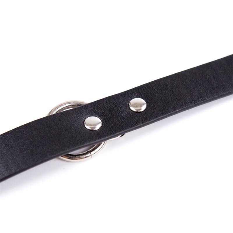 Collier avec clochette reglable 43 cm Noir