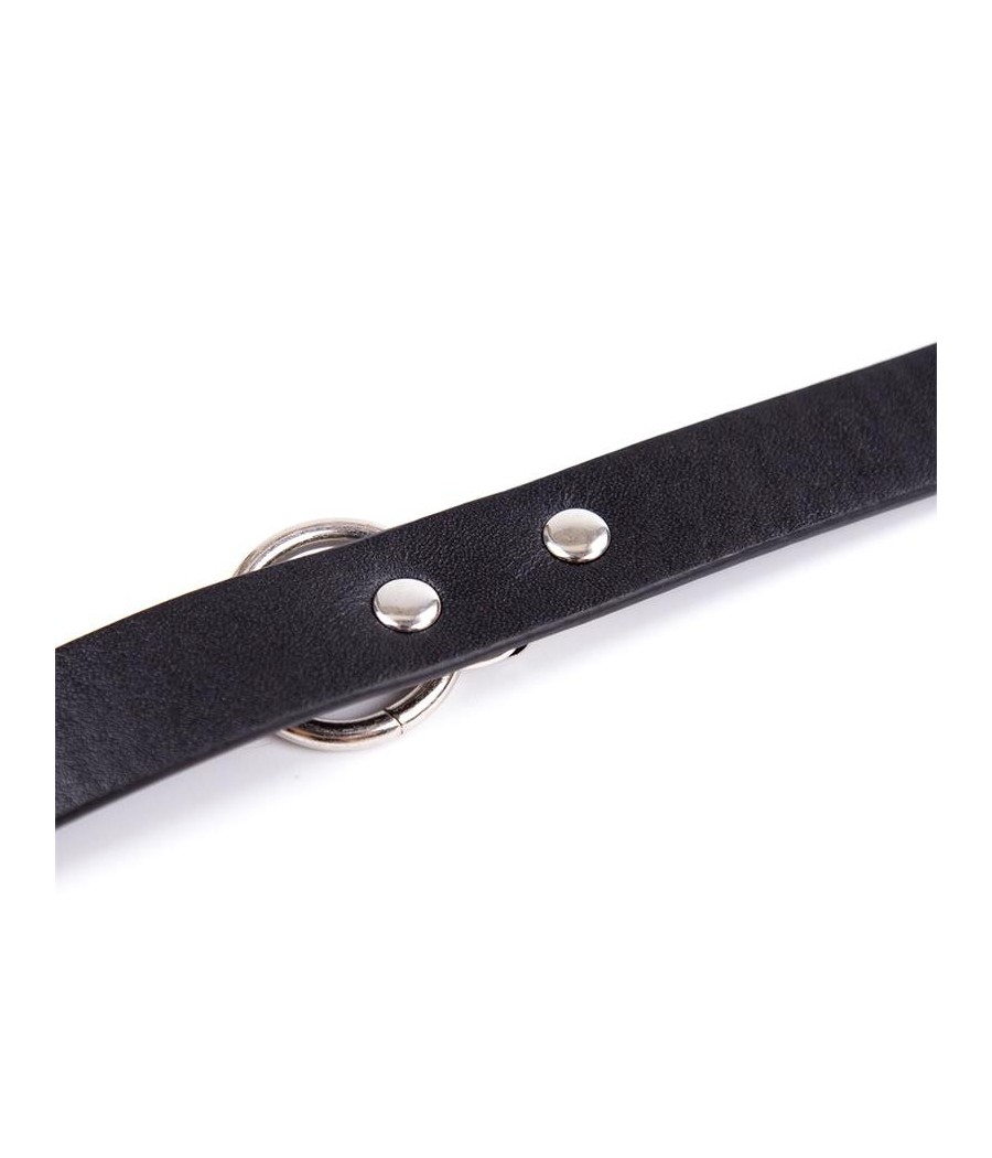 Collier avec clochette reglable 43 cm Noir