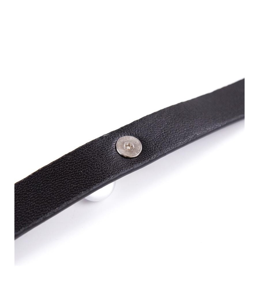 Collier avec clochette reglable 43 cm Noir