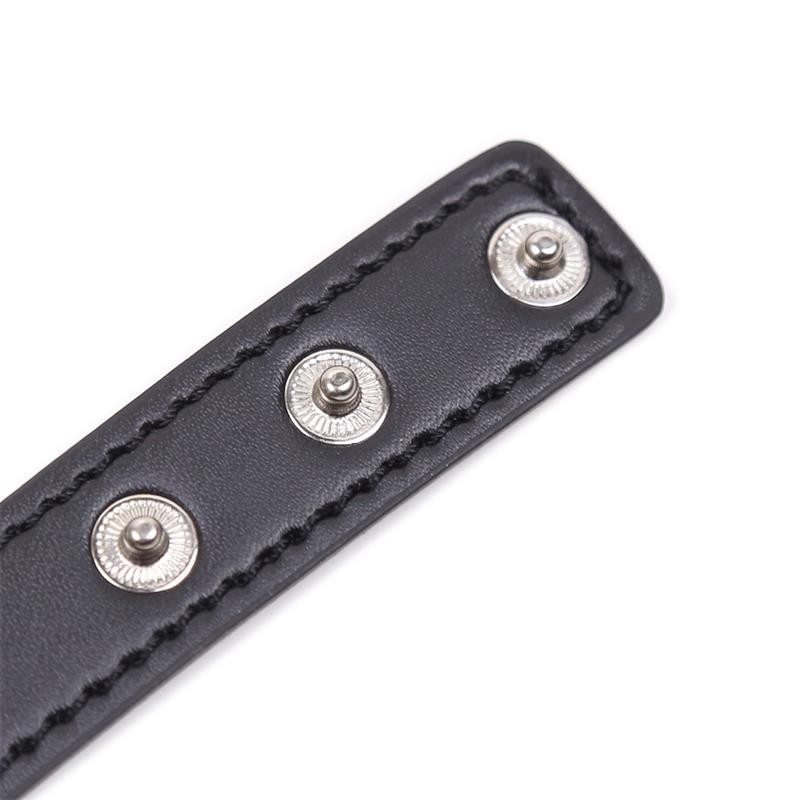 Collier avec anneau en forme de coeur reglable 41,5 cm Noir