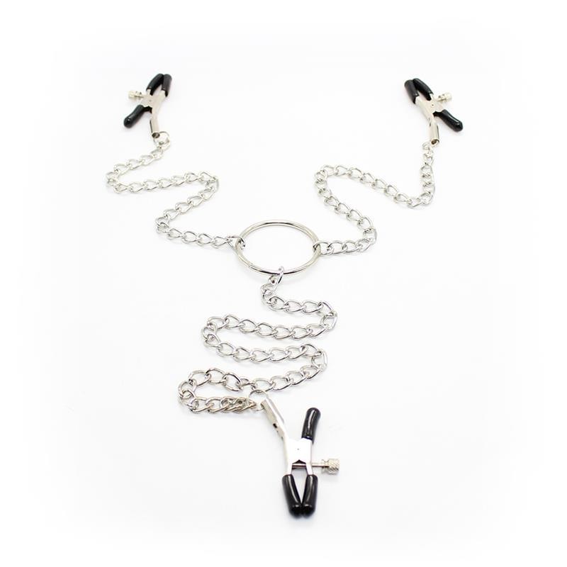pinces à tétons et Clitoris avec chaine Metal