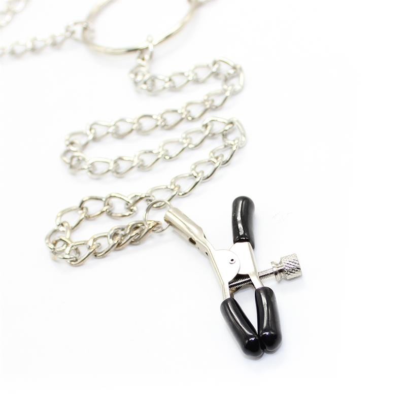 pinces à tétons et Clitoris avec chaine Metal