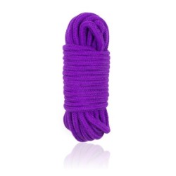 corde de bondage en coton 10 metres pourpre