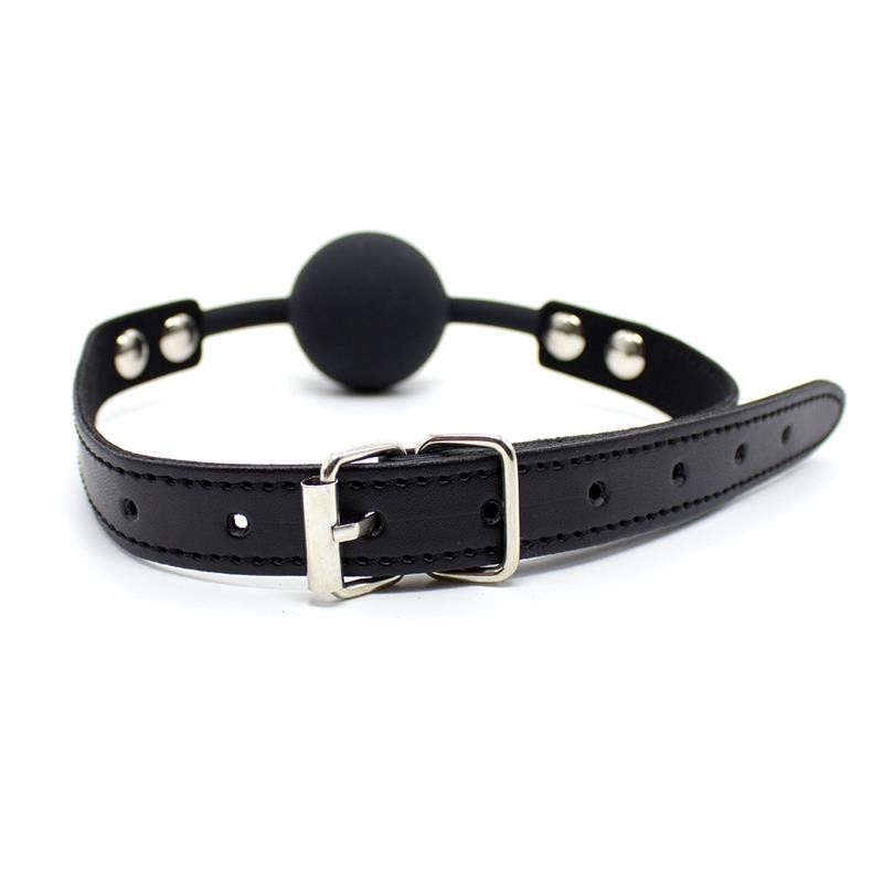 baillon de boule Lisa en silicone 4 cm reglable Noir