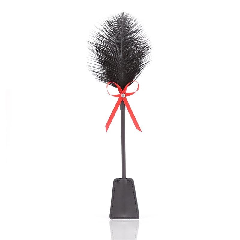 plumes et tapette 2 en 1 36 cm Noir/rouge