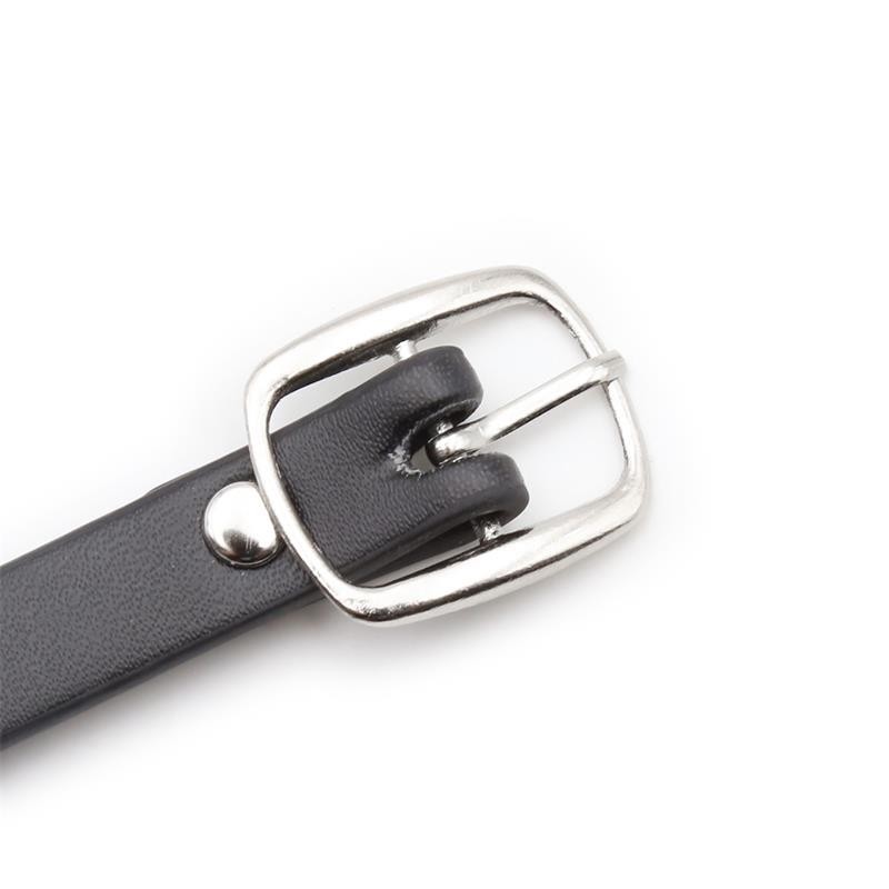 Collier avec anneau et clochette noir