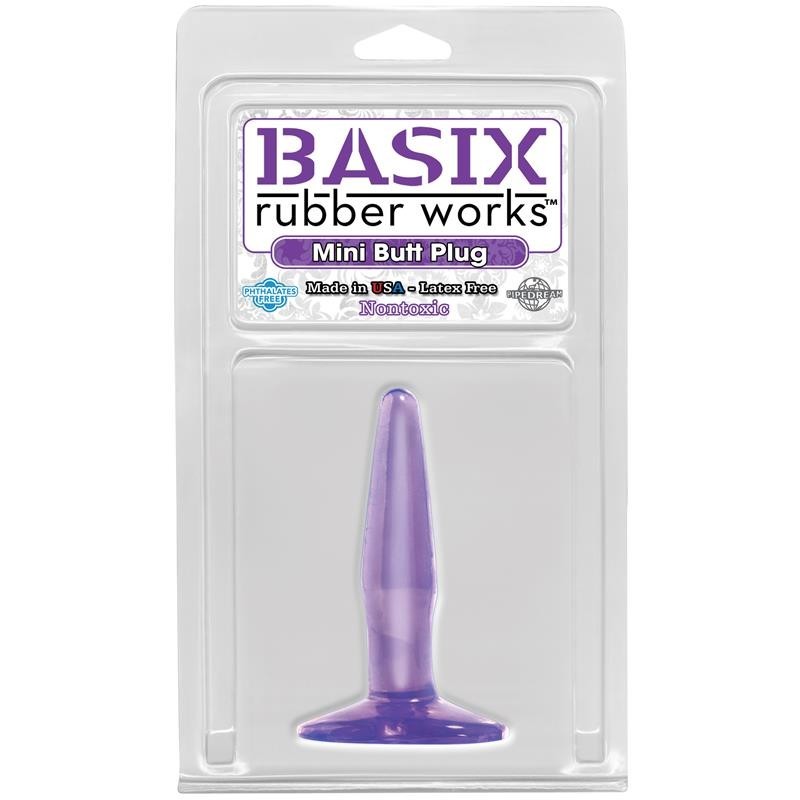 Mini plug anal Basix Rubber Works - Couleur violet
