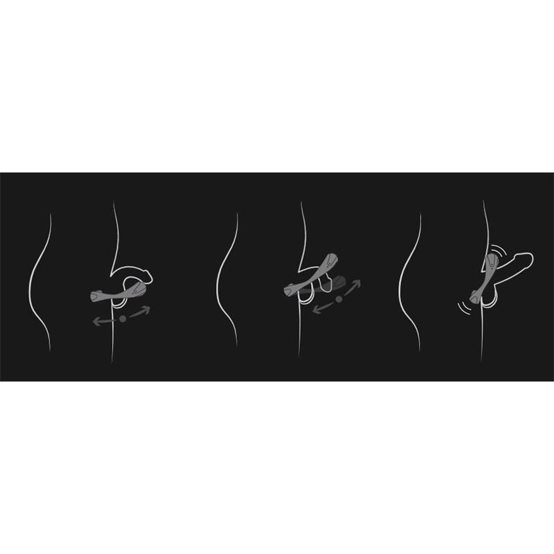 Anneau Vibromasseur Atom Plus stimulation Perianal noir