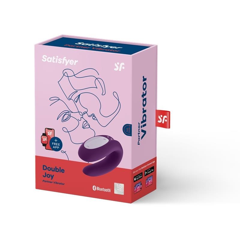vibromasseur pour couples avec APP Double Joet violet