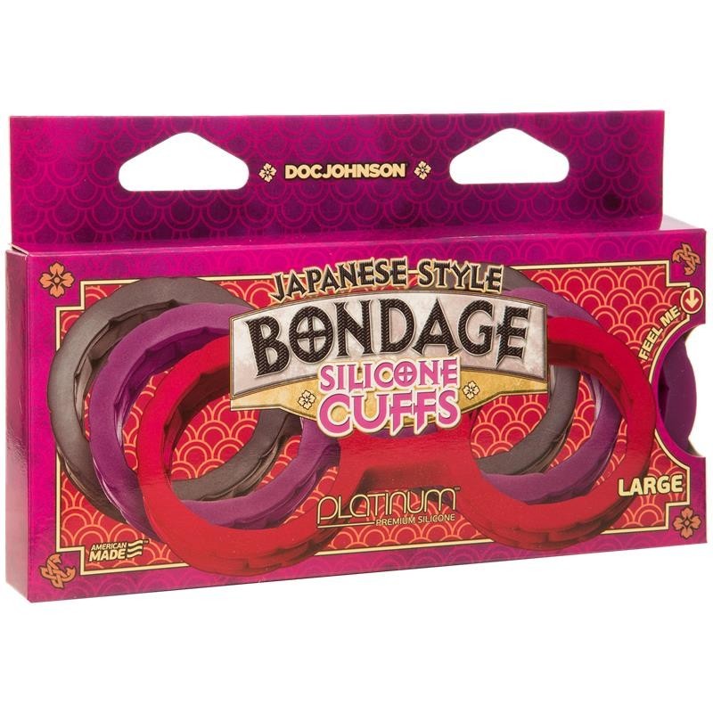 menottes japonaises pour Bondage silicone Premium Taille L mauve