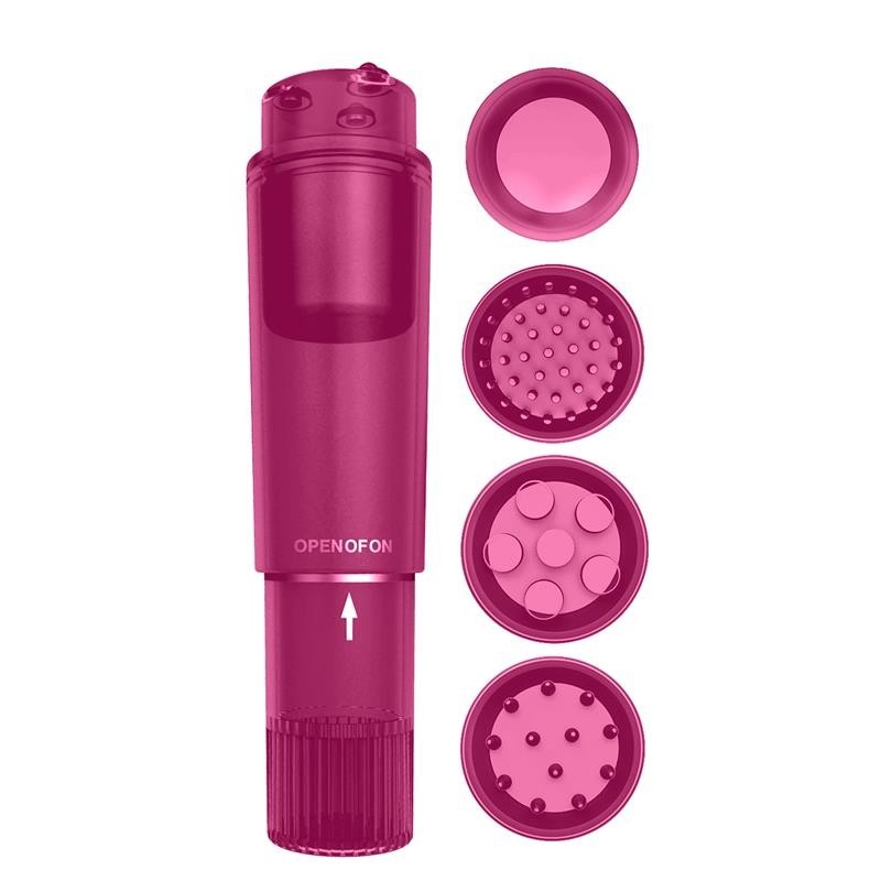 Stimulateur capiteux avec 4 teteles pourpre