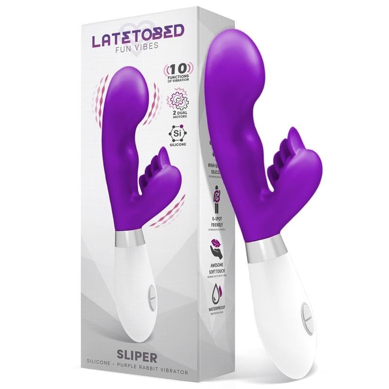 Sliper Vibromasseur lapin silicone pourpre