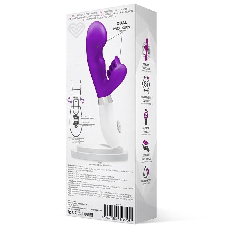 Sliper Vibromasseur lapin silicone pourpre