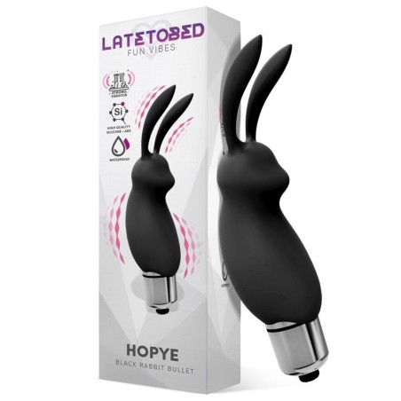 Hopye balle vibrante lapin silicone Noir