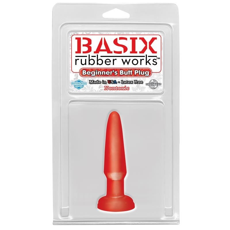 Plug anal Basix Rubber Works Principaux - Couleur rouge