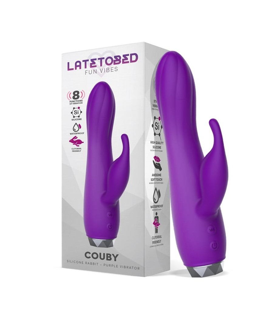 Vibromasseur lapin violet silicone Couby