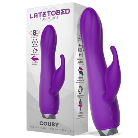 Vibromasseur lapin violet silicone Couby