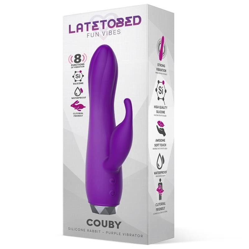Vibromasseur lapin violet silicone Couby