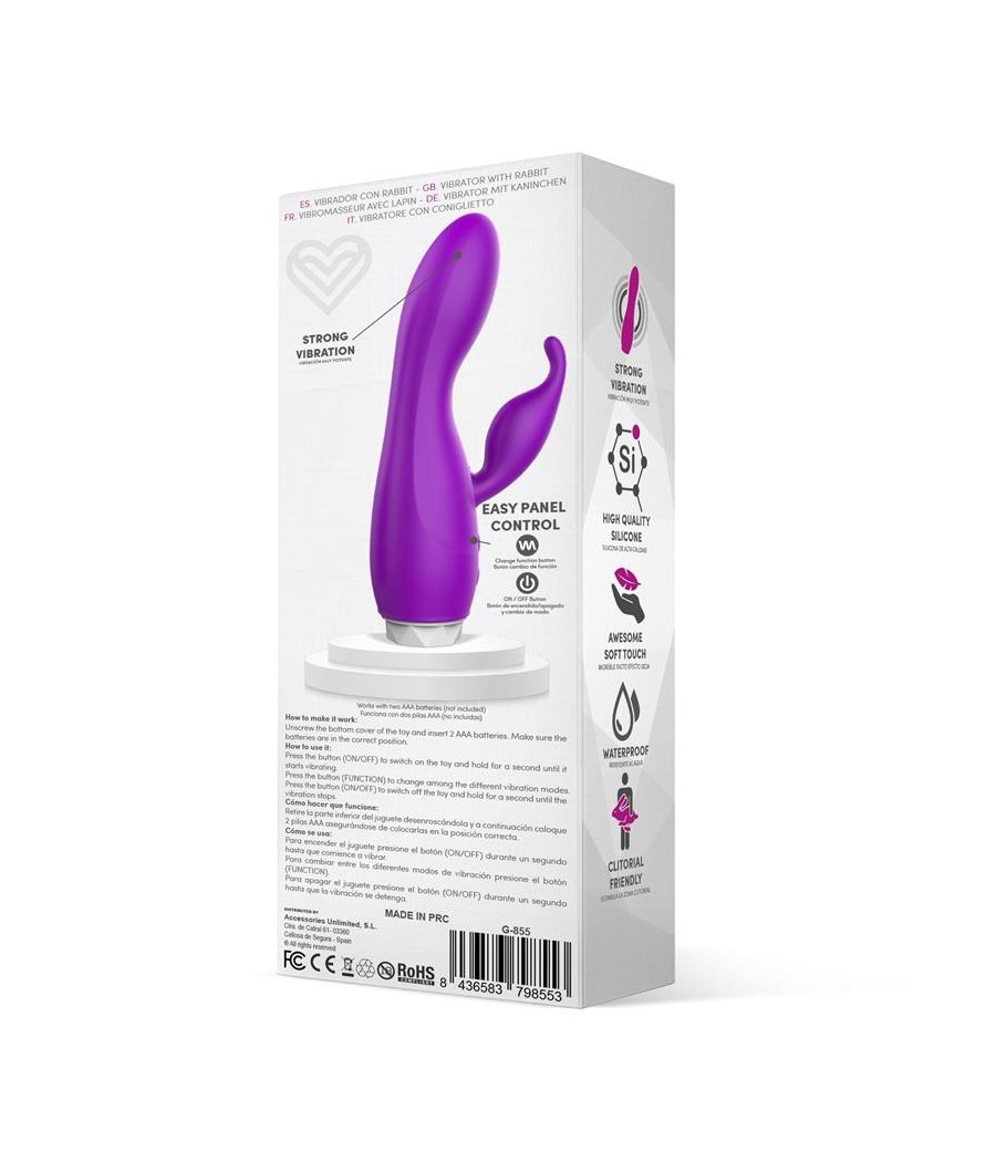 Couby Vibromasseur Rabbit violet silicone