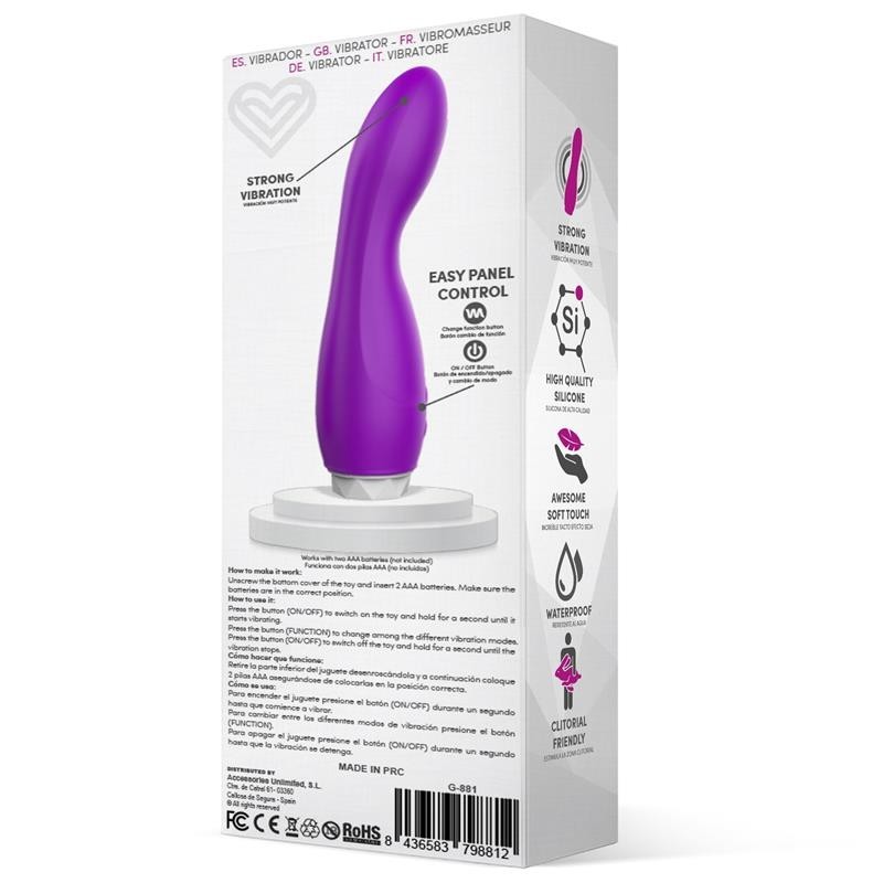 Doubet Vibromasseur silicone mauve