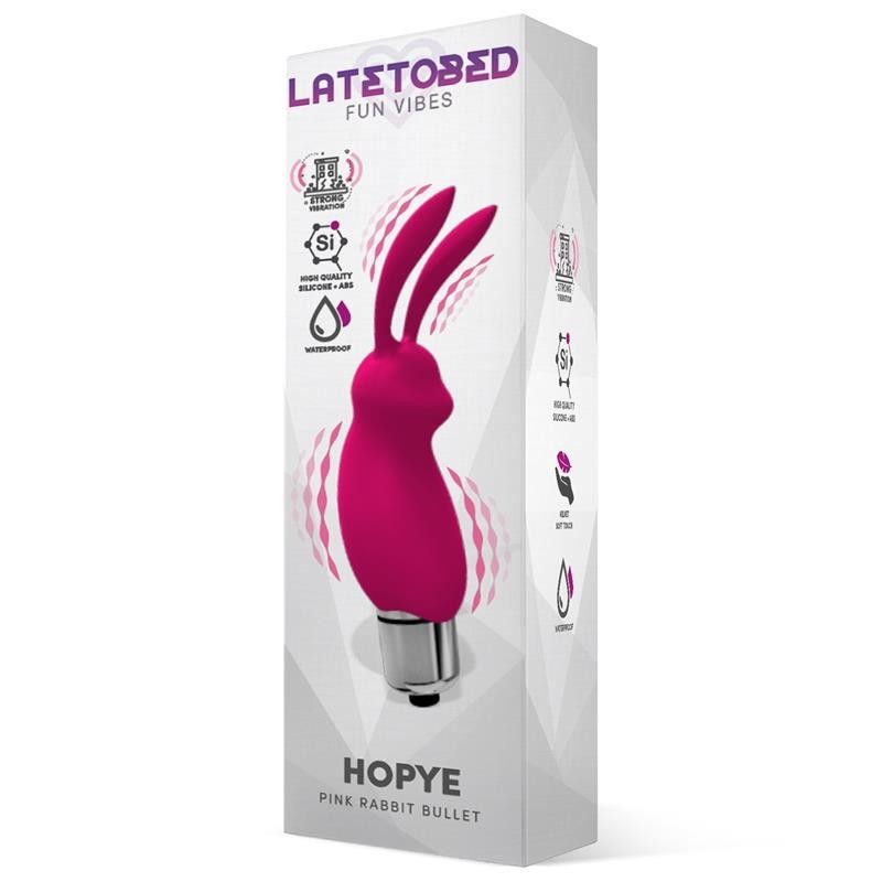 Hopye balle vibrante lapin silicone Rose