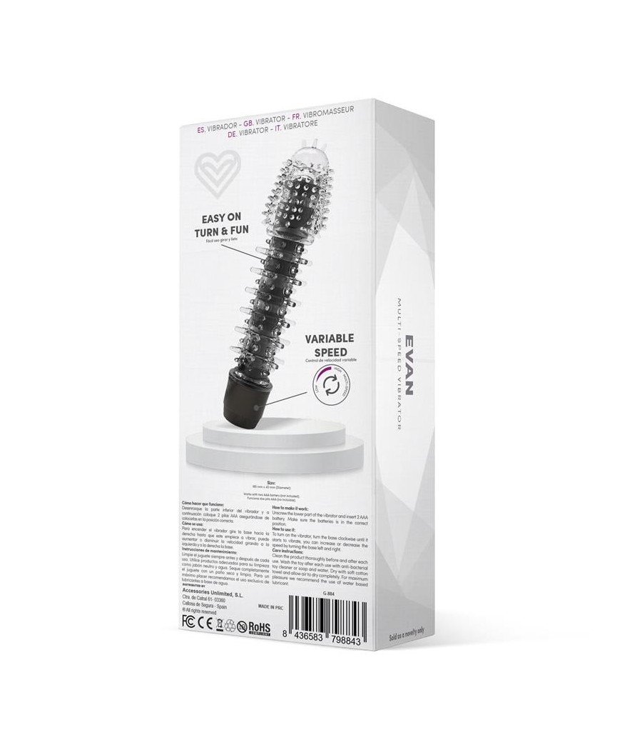 Evan Vibromasseur Multi vitesse Noir