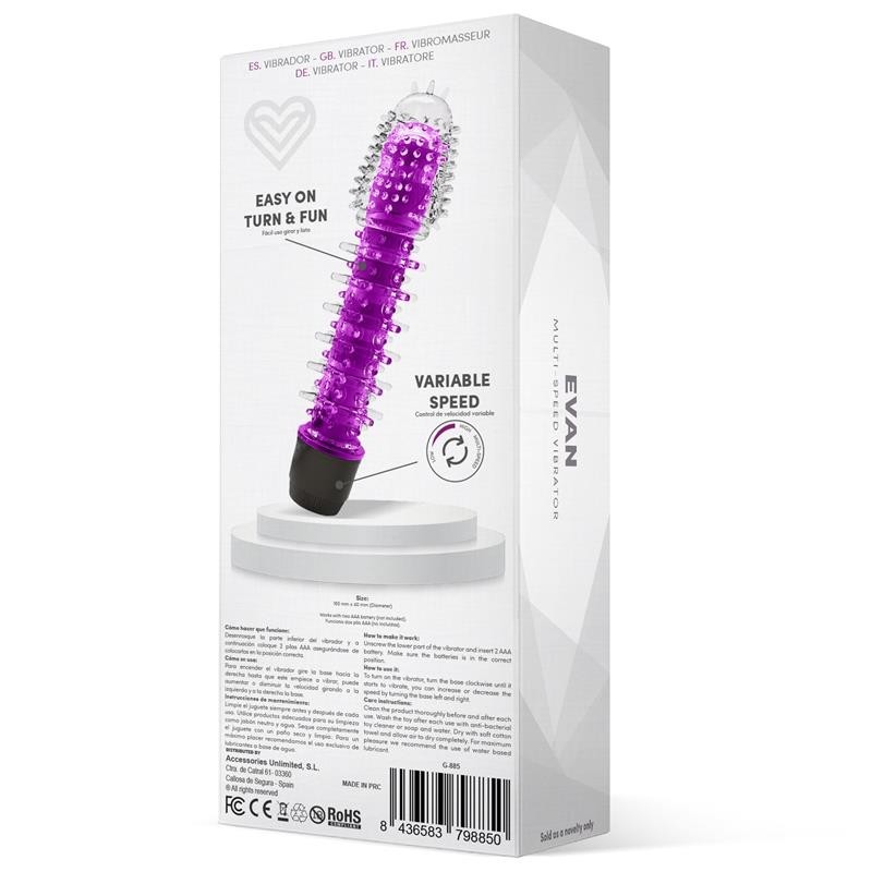 Evan Vibromasseur Multi Vitesse mauve