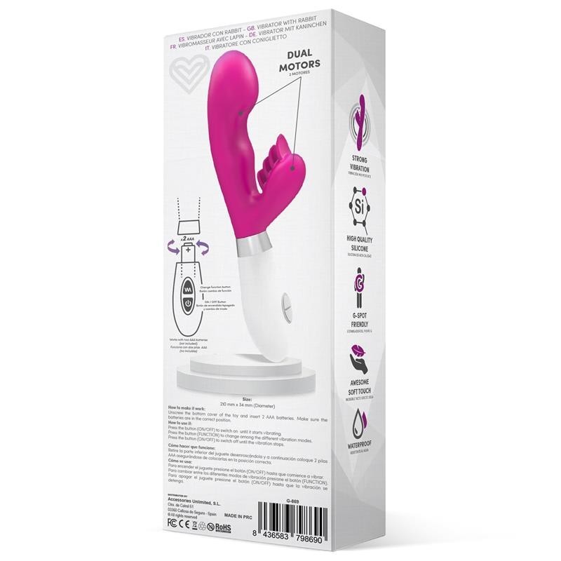 Sliper Vibromasseur lapin silicone Rose