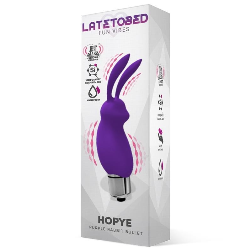Hopye balle vibrante lapin silicone mauve