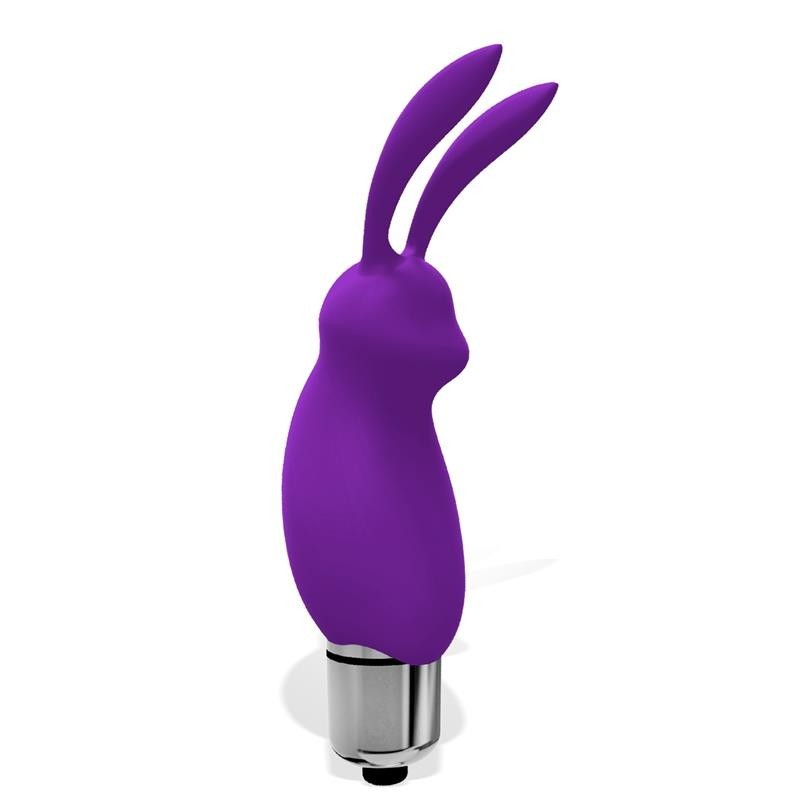 Hopye balle vibrante lapin silicone mauve