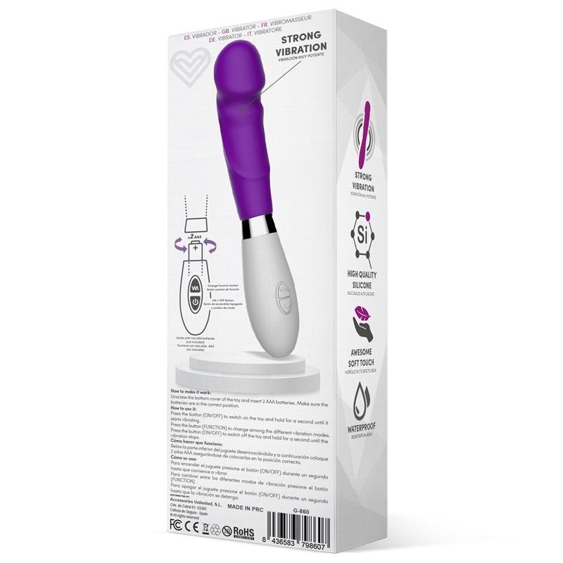Persienne Vibromasseur silicone mauve