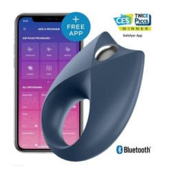 Royal One Anneau Vibromasseur avec APP Bleu