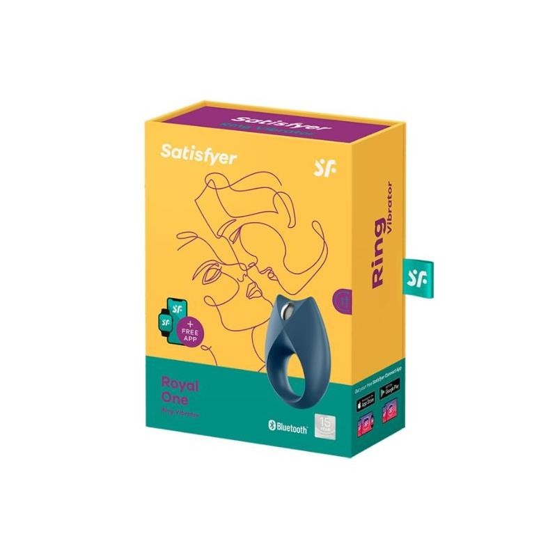 Royal One Anneau Vibromasseur avec APP Bleu