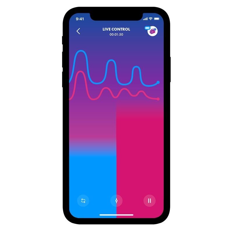 Royal One Anneau Vibromasseur avec APP Bleu