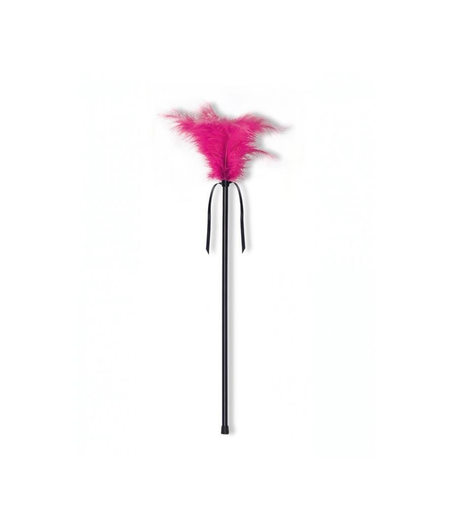 Stimulateur avec plumes fuchsia