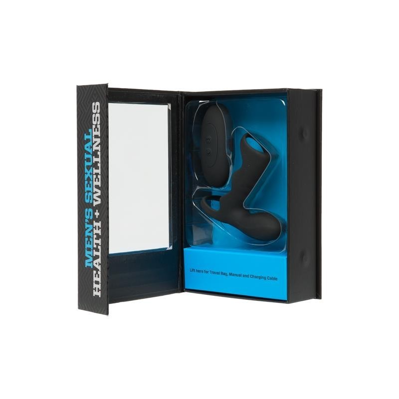 Cage à pénis vibrant et contrôle à distance noir