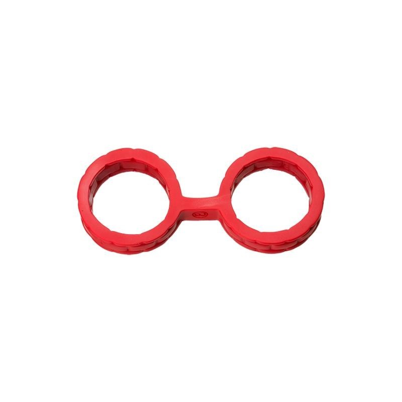 menottes japonaises pour Bondage silicone Premium Taille L rouge
