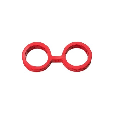 menottes japonaises pour Bondage silicone Premium Taille L rouge