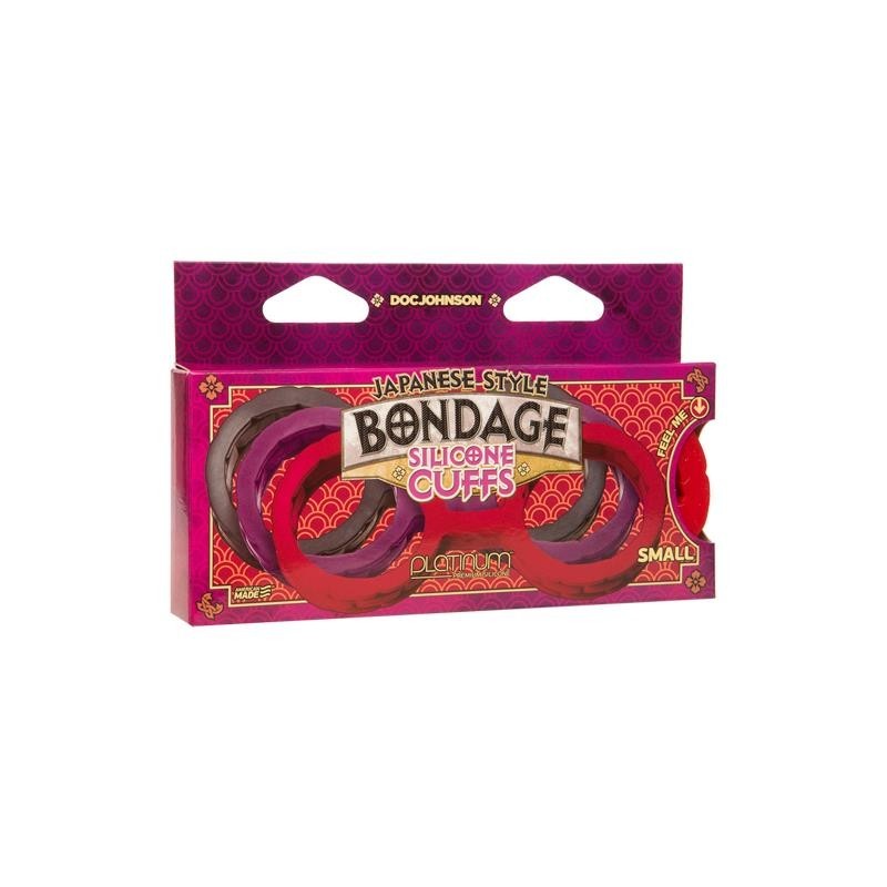 menottes japonaises pour Bondage silicone Premium Taille S rouge