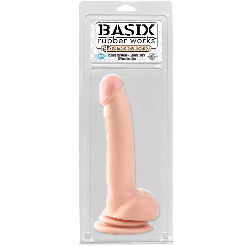 9 cm verge et testicules avec ventouse - Couleur Naturel