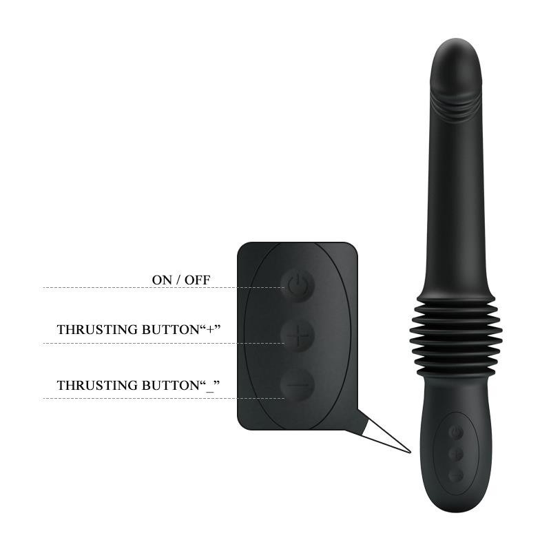 Pazuzu vibromasseur avec Thrusting USB silicone