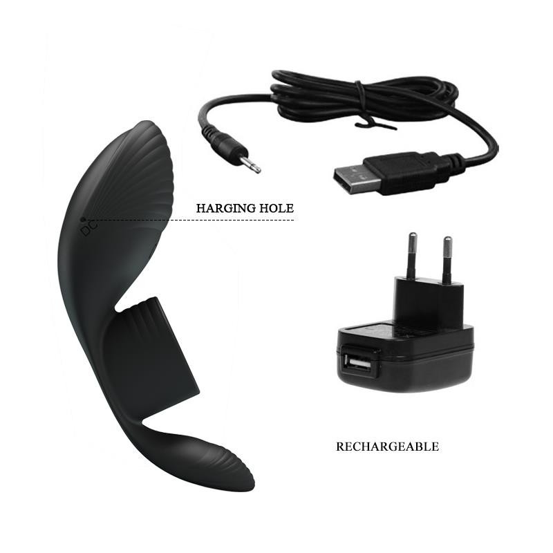 Anneau à pénis vibrant USB silicone