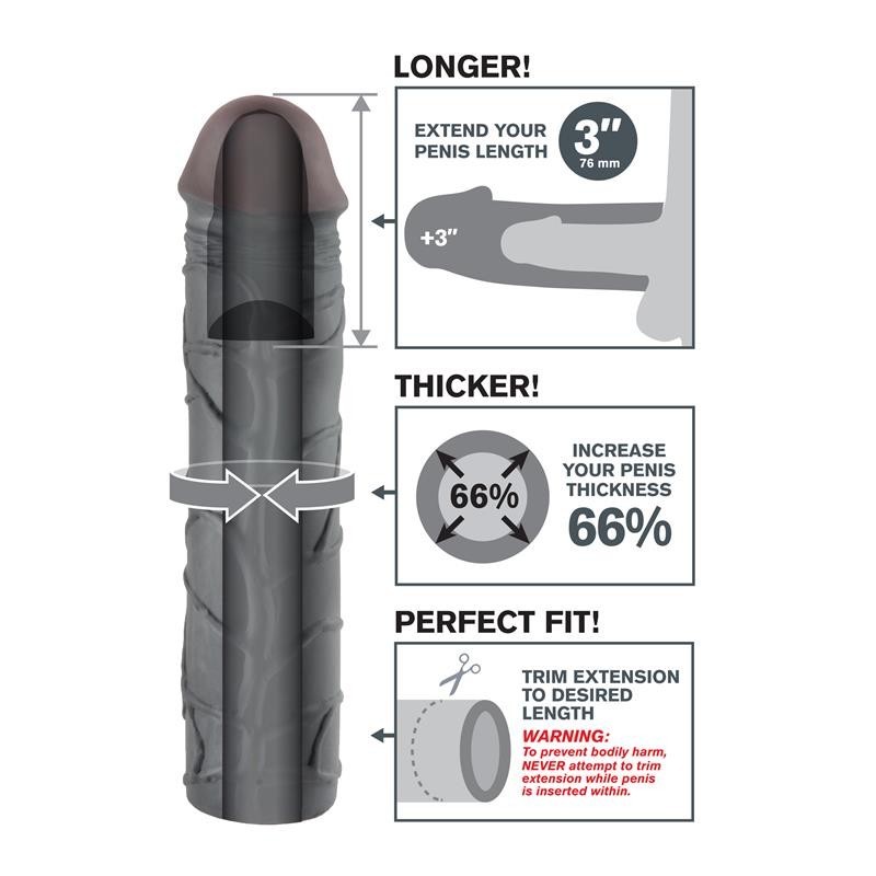 6 cm Extension pénis - Couleur Noir
