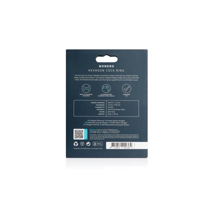 Anneau hexagonal en silicone à pénis