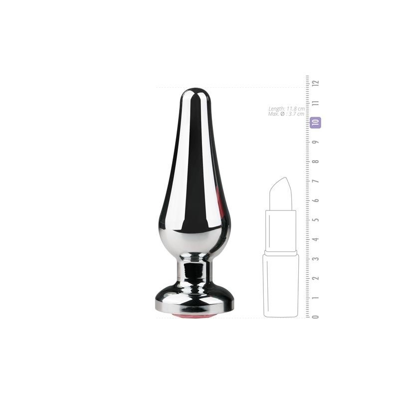 Plug Anal en metal N° 11 argent et rose