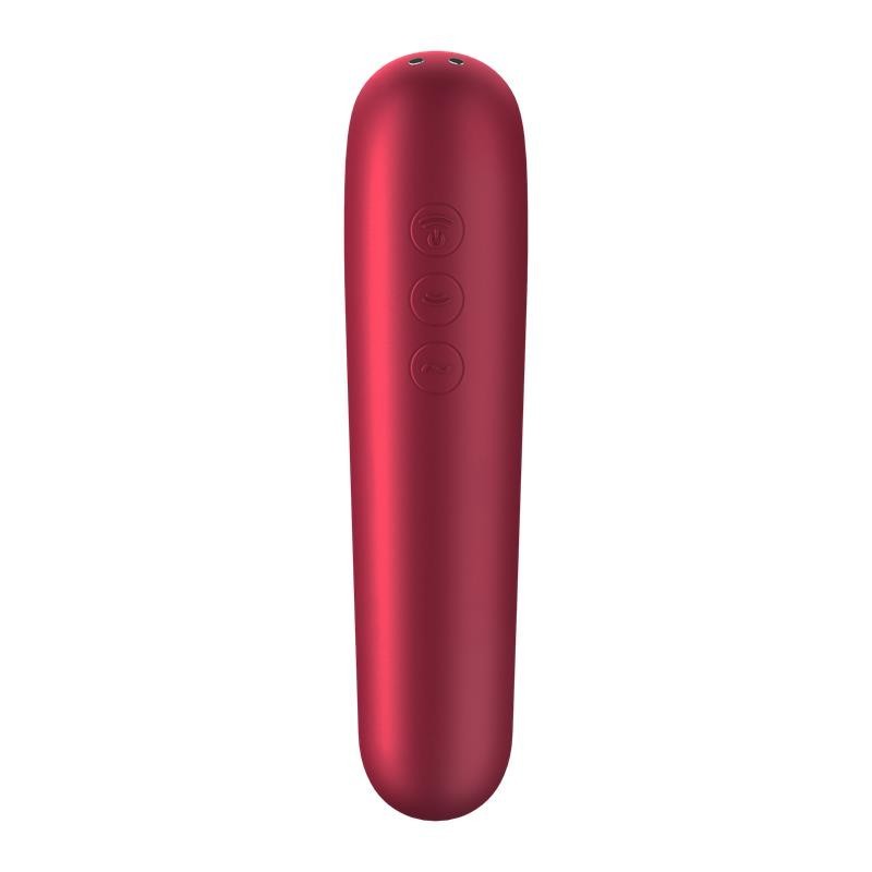 Dual Love vibromasseur et suceur de air pulsé rouge