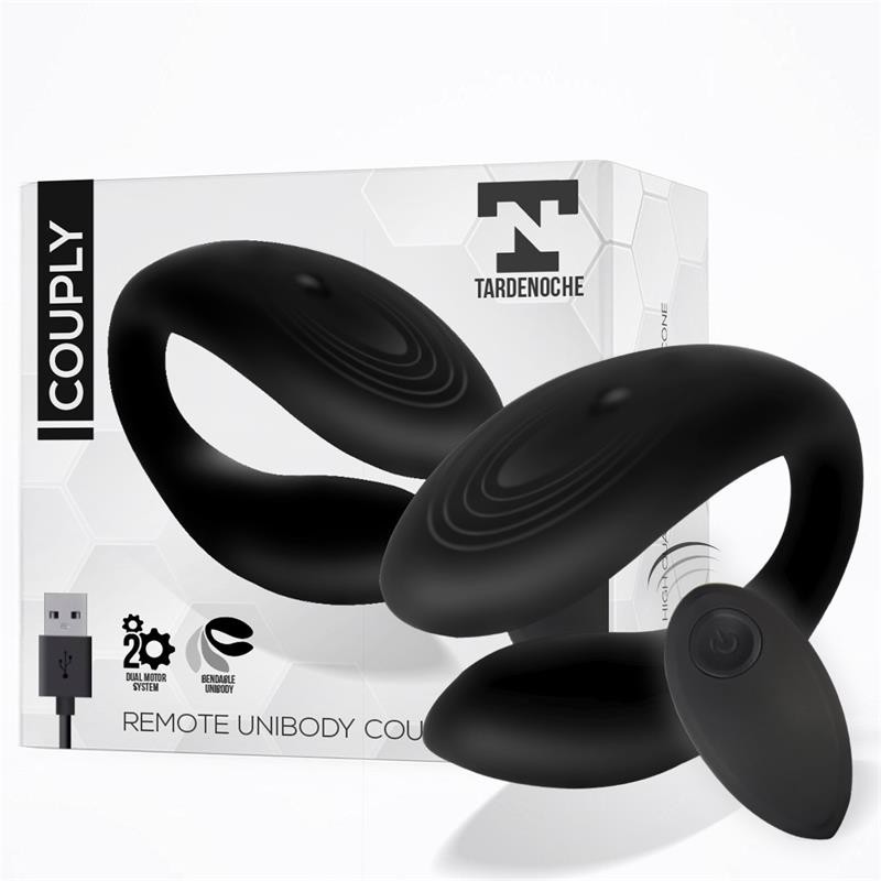 Couplet jouet pour couples telecommande USB Unibody silicone Liquide