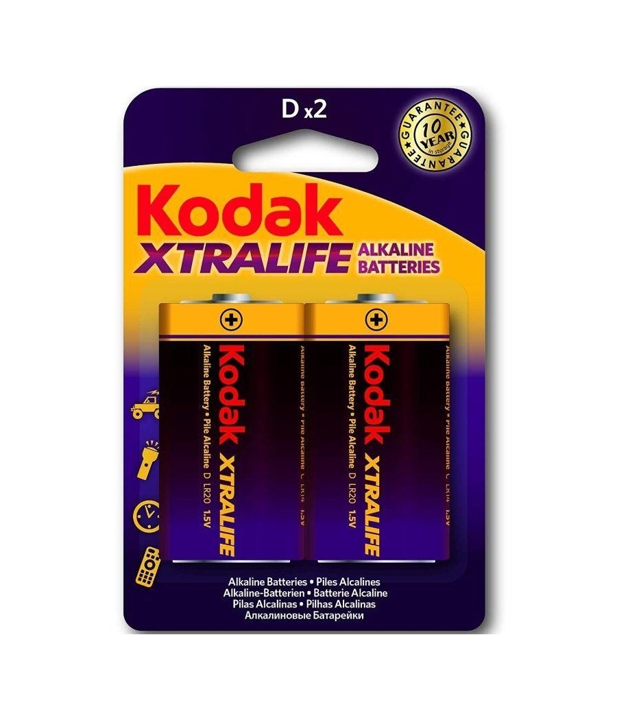 Xtralife pile alcaline D LR20 Blister de 2